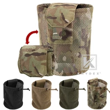 KRYDEX Tactical Mesh Dump Drop Pouch Mag Recycling Bag Large Capacity MOLLE/BELT