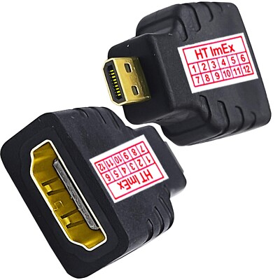 Adapter HDMI-A Kupplung auf HDMI-D micro Stecker vergoldet 4K 2K max 8 GBit/s