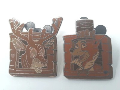 Disney Hidden Mickey Pin Lot Of 2 Country Bear Jamboree Henry Max 2010 #1&4 Of 5