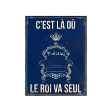 Plaque métal des toilettes, décoration wc, plaque de porte petit coin, humour