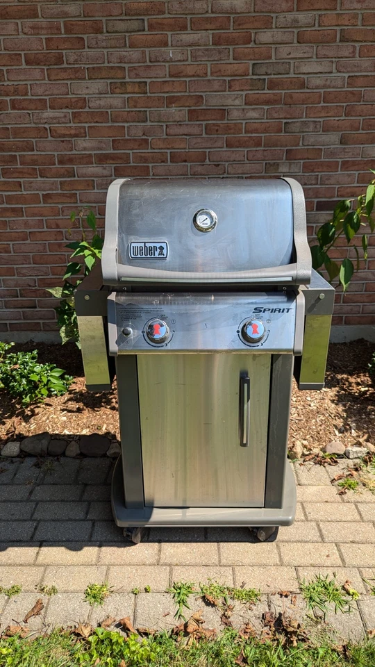 Parrilla de gas propano líquido Weber 46110001 Spirit E210 gris, con tanque de propano extra Foto 3 de 4