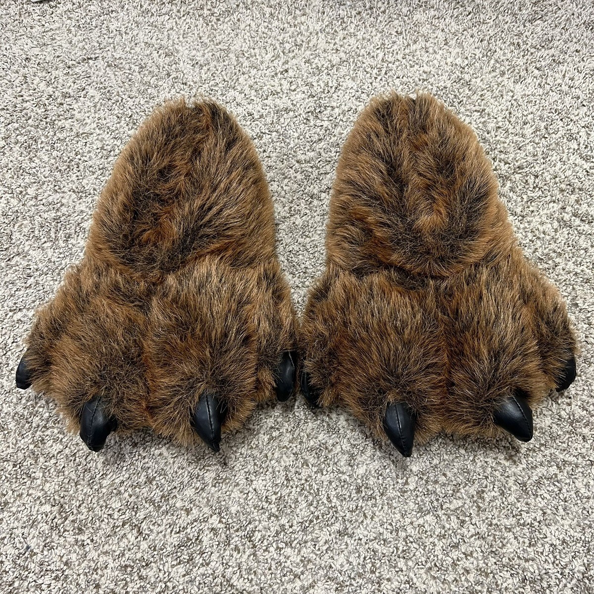 2007 Wishpets Grizzly Bear Paw Slippers Adult Size Large Amazon.com: Wishpets Stuffed Animal - Soft Plush Toy for  main image 2