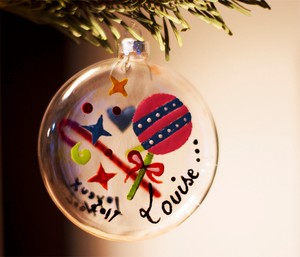 Détails Sur Boule De Noël Personnalisée Mon Premier Noël Boule De Noël En Verre Applati