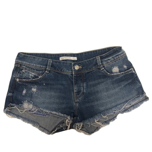 ZARA TRF BLUE DENIM HOT PANT SHORTS 