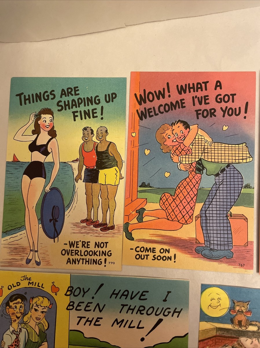 Vintage Comic Postcard Funny 1940S Lot Of 9 | eBay