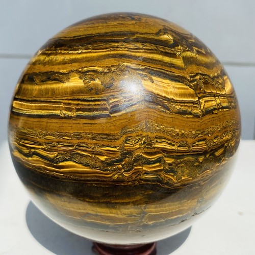 Natural tiger's eye ball quartz crystals sphere gem reiki healing 1300g - Picture 3 of 10