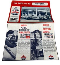 AMOCO VICTORIA & RIVERINA ROAD MAP petrol collectables