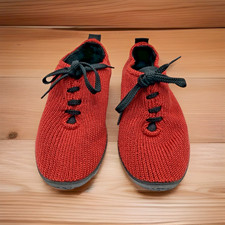 Arcopedico LS Women's Red Knitted Lace Up Shoes Casual Comfort EU 37 US 6.5