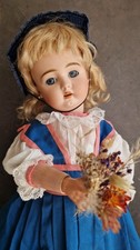 16" Sweet Rare Antique  Bisque Head German Doll 394 Bahr&Proschild French Market