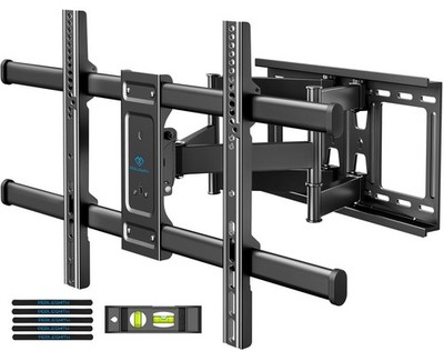 PERLESMITH Full Motion TV Wall Mount for Most 37-82 inch TVs up to 132 lbs, TV.