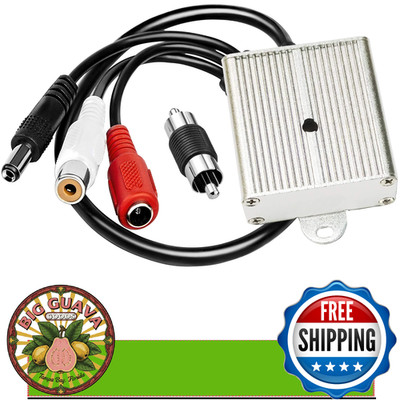 CCTV Microphone Audio Outdoor Security Gift RCA Tiny Surveillance Mic DVR High S