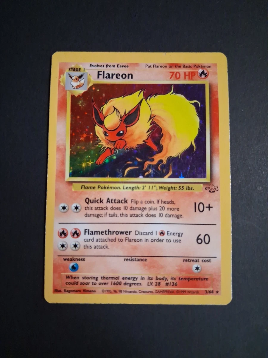 Preços baixos em Flareon Pokémon TCG Jungle cartas colecionáveis