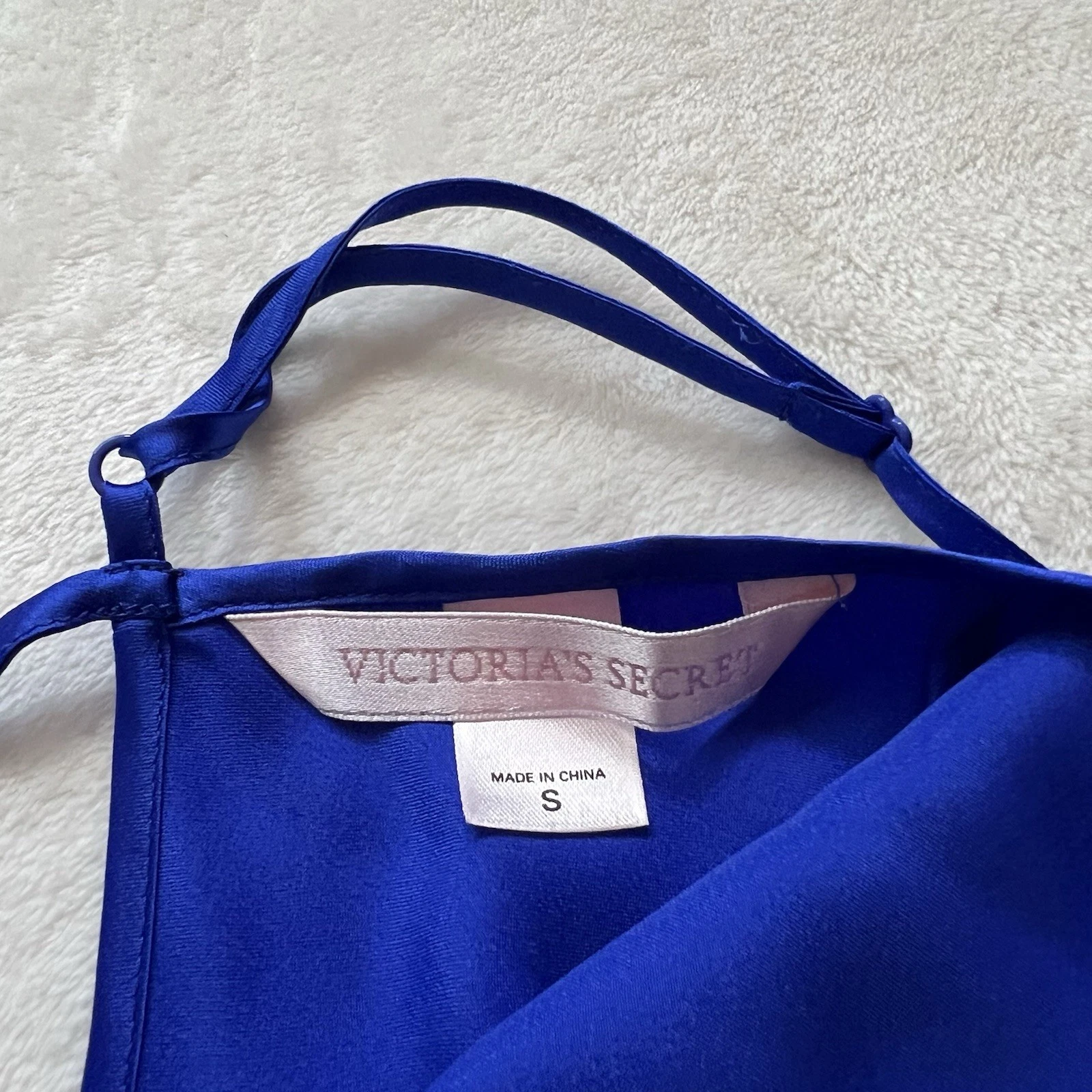 UNDERCOVER Vestito donna y2k romantico gotico blu raso babydoll Victoria’s Secret taglia S