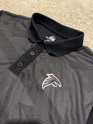 Atlanta Falcons Majestic Cool Base Polo Shirt Men s XL Black Gray NFL
