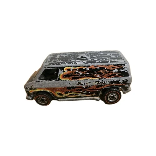 1974 Hot Wheels Vintage Redline Black Super Van with Flames Hong Kong