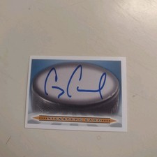 Greg Carvel UMass Amherst Minutemen CoachAutographed Hockey Puck Signature Card 