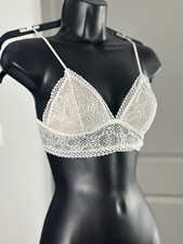 Vintage 90s Victoria  s Secret Lace Bralette Cream Lined