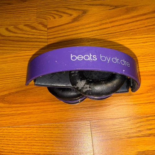 Beats By Dr. Dre Solo HD Wired On-Ear Purple Headband Headphones w/box No Wire - Picture 13 of 14