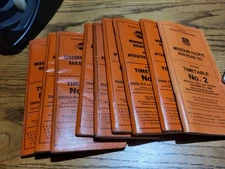 Missouri Pacific Railroad Co. system timetables Lot of 9, in Group 2