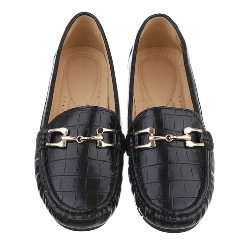Mocassini donna Used Look Ital-Design 8097 colore nero - Foto 4 di 12