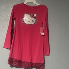 Hello Kitty size 10 girls pink dress with sequins T-shirt no new