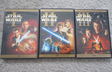 Star Wars: Episodes I-III LOT of 3 DVDs George Lucas Ewan McGregor Sci-Fi