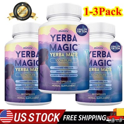 1-3 Packs 100%60 Capsules-Clean Energy, Brain Fog Buster, and Gut Health HOT US~