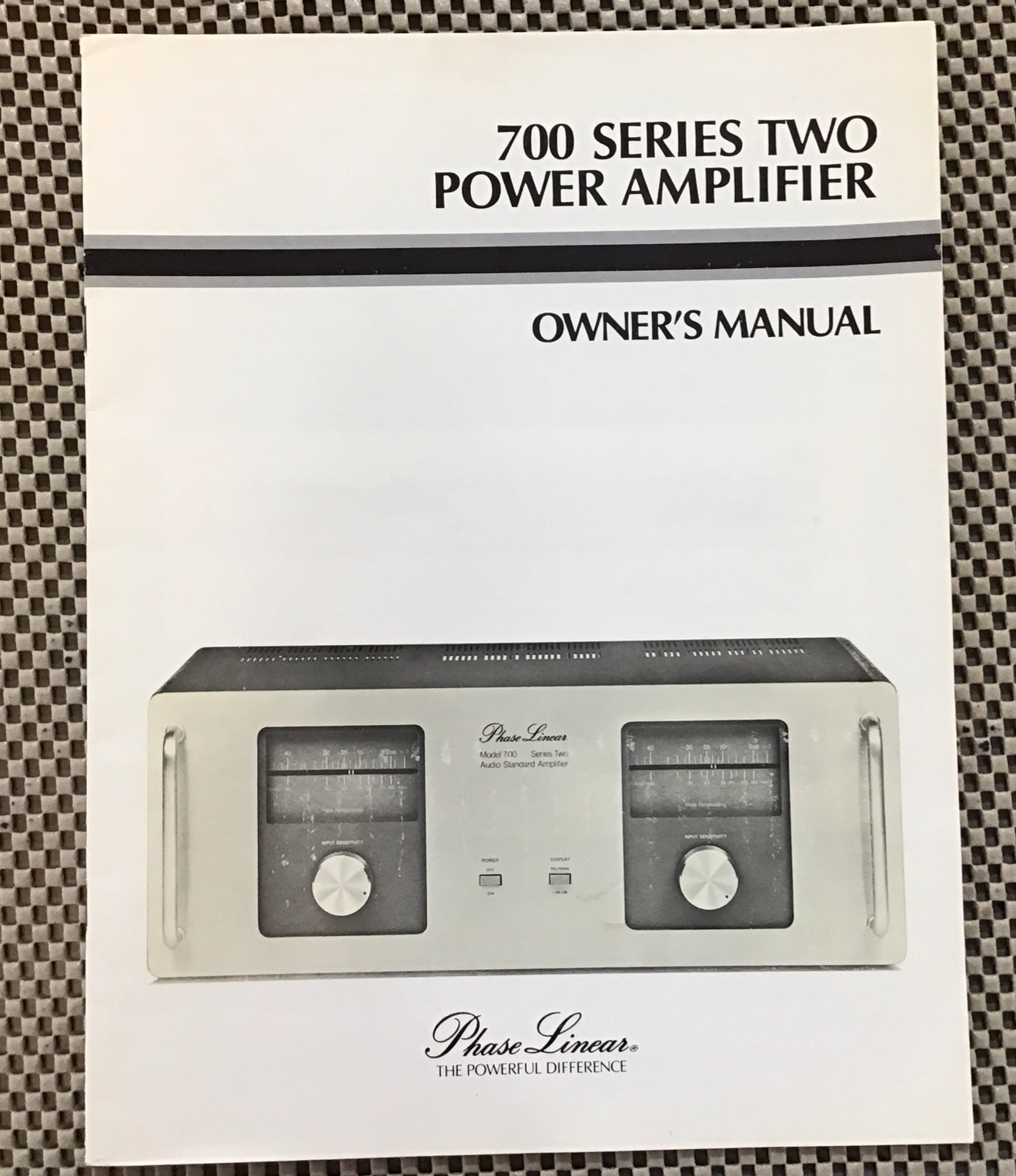 Phase Linear Original Model 700 Series 2 Power Amplifier Owner’s Manual