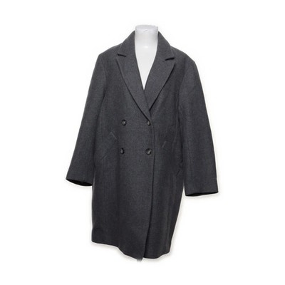 H&M, Mantel, Damen, Größe: 42, Grau, Polyamid/Polyester/Wolle, Einfarbig #BkB