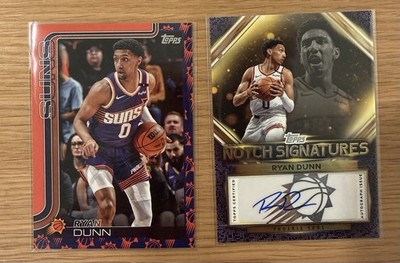 2025-26 Topps - Topps Notch Signatures Ryan Dunn And Suns Team Logo Border Lot