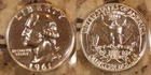 1961 Washington Quarter - Choice Gem Proof RB#7