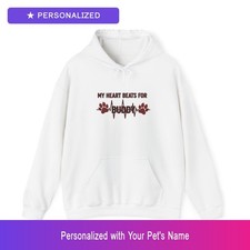 Custom Yorkshire Terrier Yorkie Paw Print Heartbeat Hoodie Easter Gift