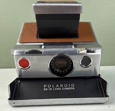 Polaroid SX-70 Land Camera Brown Leather Tested Working Vintage Instant Film