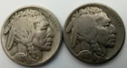 Lot Of 2 1920-S Buffalo Nickels