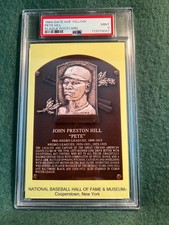 1964- Date Pete HILL HOF Postcard PSA 9 Yellow Plaque Negro Leagues RARE