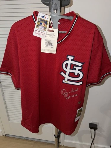 Ozzie Smith Signed Cardinals Jersey Fanatics Under Wraps MLB W/ HOF Inscription