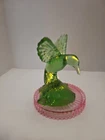 Vintage Fenton Glass Hummingbird Figurine Spring Green No Glow