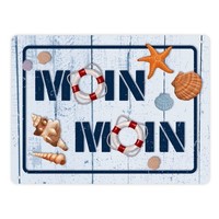 Moin Moin Metallschild XL In 21X28 Cm Mit Maritimem Motiv
