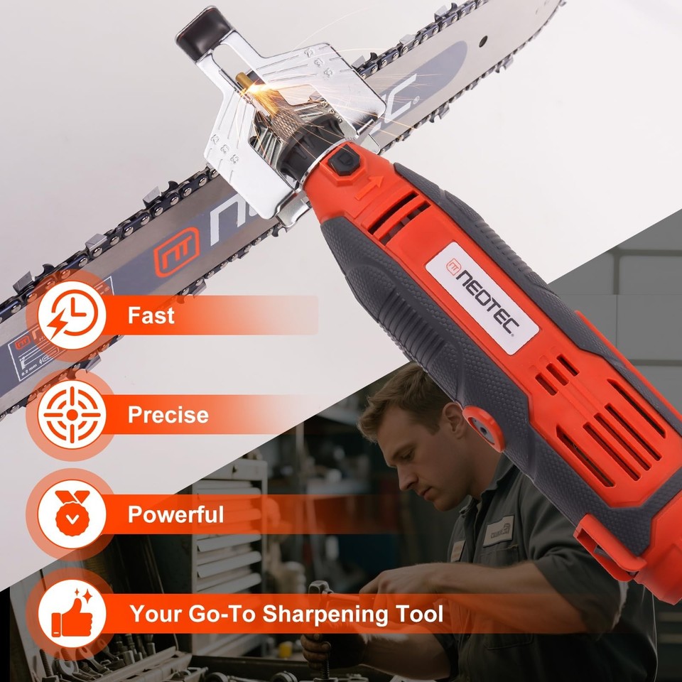 Electric Chainsaw Sharpener Kit - High-Speed Chain Saw Sharpener Tool ...