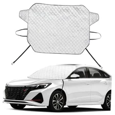 EXQUISLIFE Car Windshield Snow Ice Cover with 3 Layers Protection, gray