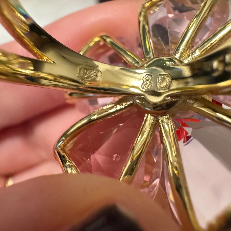 Anillo de Cóctel Swarovski Idylia Tono Oro Rosa Cristal Talla 7 Foto 3 de 3