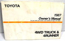 1987 Toyota 4wd Truck 4 Runner Owners Manual Good