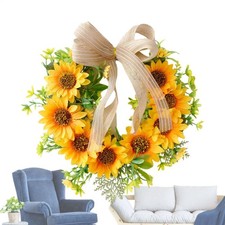 Artificial Sunflower Spring Summer Wreath Door Wall Garland Wedding Home Decors