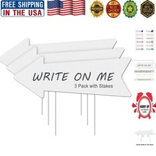 Customizable Waterproof Arrow Signs with 15  Stakes - Wedding  Event Direction