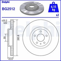 2X Bremsscheibe Delphi BG2512 FüR Lancia Fiat 156 147 Alfa Thema Combo SW 164 GT