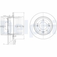 2X Delphi Bremsscheibe BG4082C FüR Kia Sw Cee Sportage Hyundai Lm Fd Pro Ed El 3