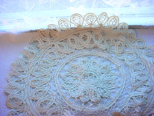 Battenburg Round Lace Doily Off White N5925