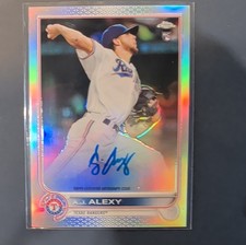 2022 Topps Chrome A.J. Alexy Texas Rangers Rookie Auto Refractor /499 #RA-AJA