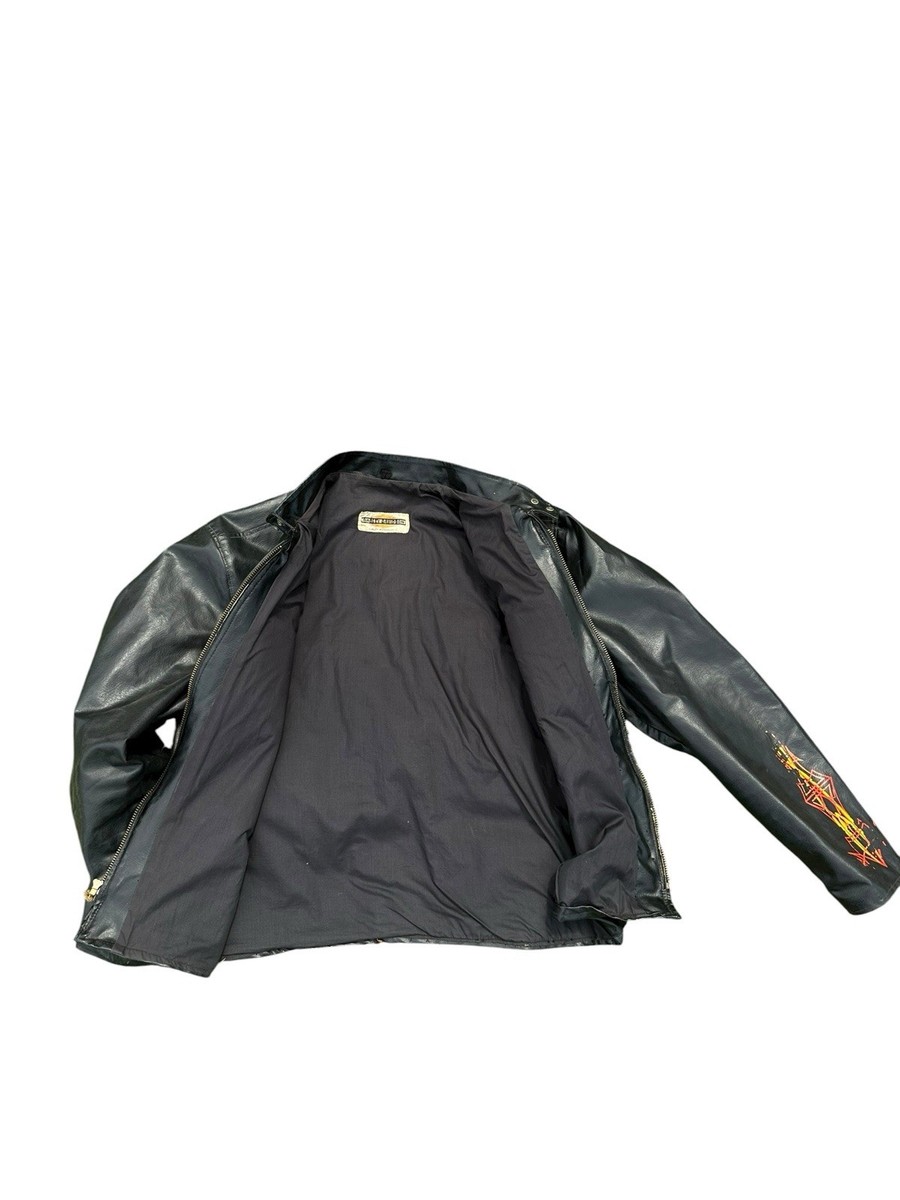 Vintage Harley Davidson Leather Jacket Cafe Racer Talon Zip 60s