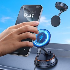 Magnetic Wireless Car Mount Charger Fast Charging 360 Rotating Dashboard